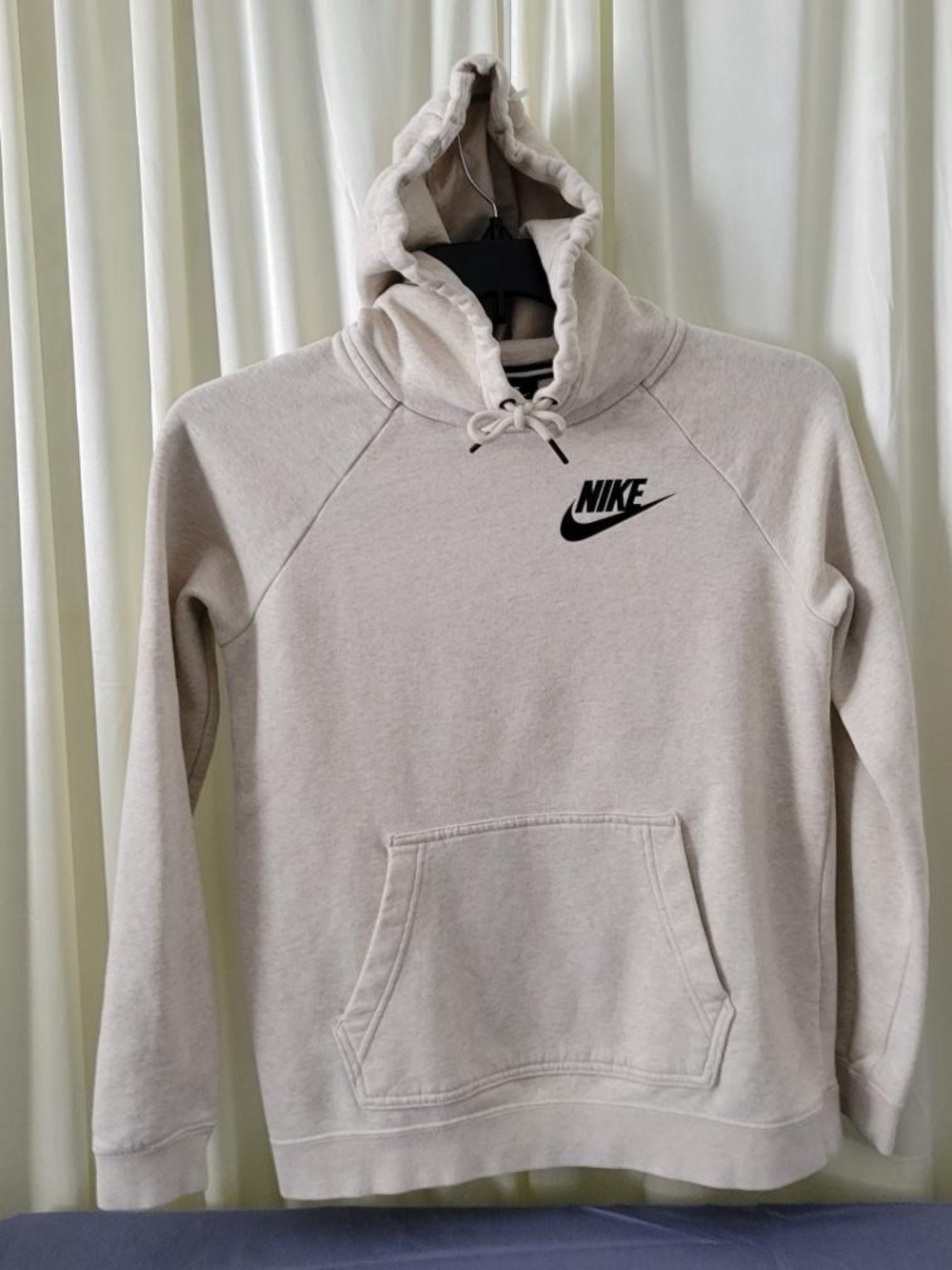 Nike Womens Hooded Pullover Sweatshirt - Light Beige